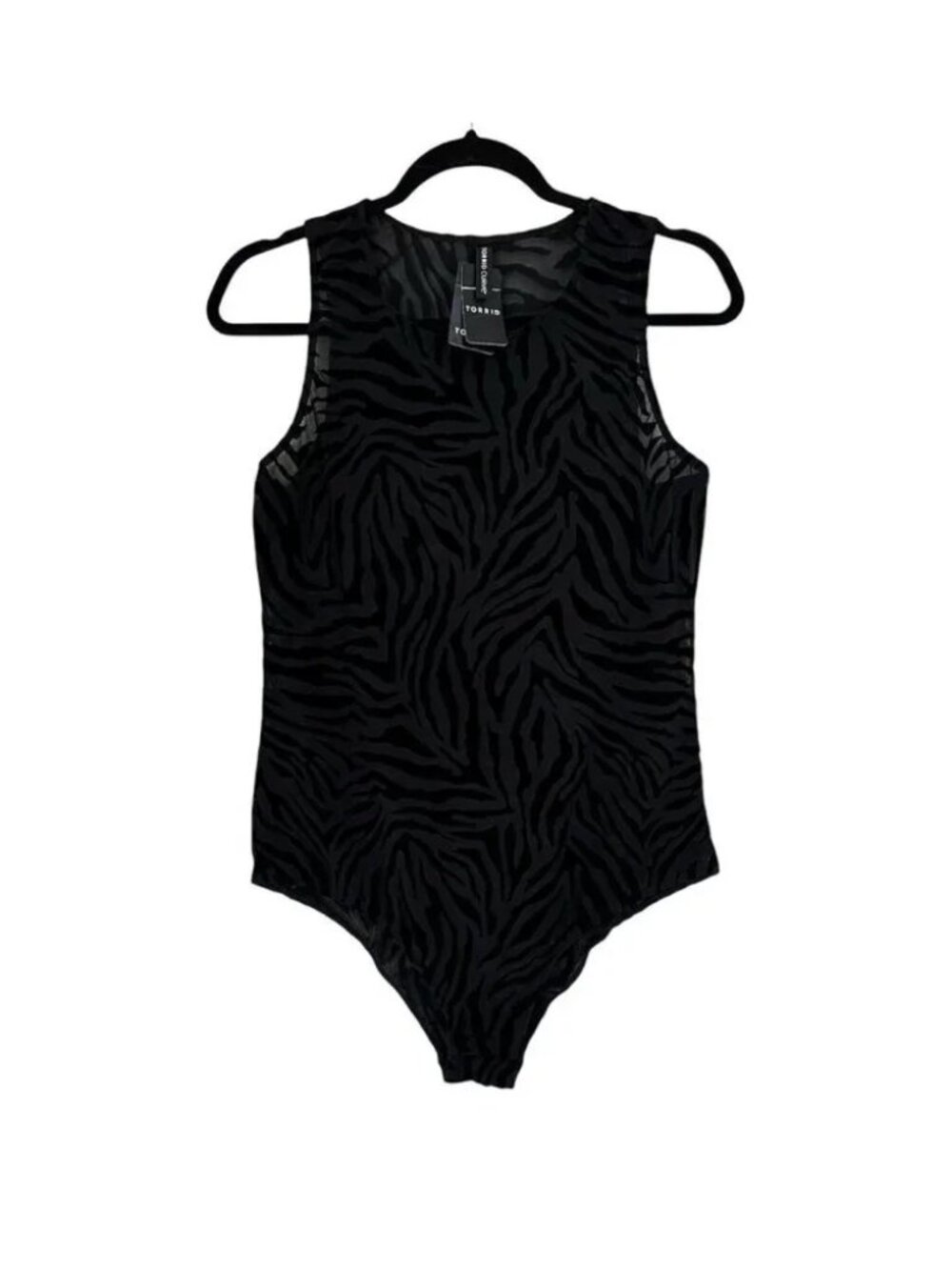 Torrid Flocked Mesh Zebra Bodysuit - Picture 4 of 11